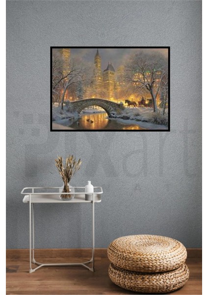 Kış Gecesi Pixart Sanat Elmas Mozaik Tablo Diamond Türkiye 71 x 51 cm modelleri