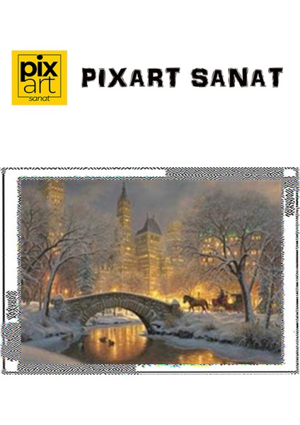 Kış Gecesi Pixart Sanat Elmas Mozaik Tablo Diamond Türkiye 71 x 51 cm fırsatları