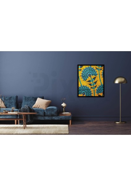 Afrikan Tavus Kusu Tuyu Desen 43 x 60 Elmas Mozaik Tablo fiyatları