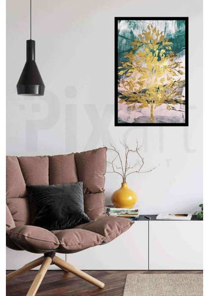Altın Sarısı Ağaç Desen Pixart Sanat Elmas Mozaik Tablo Diamond Türkiye 50*73 fiyatları