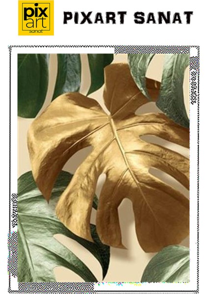Altın Sarısı Yaprak Pixart Sanat Elmas Mozaik Tablo Diamond Türkiye 43*55 fırsatları