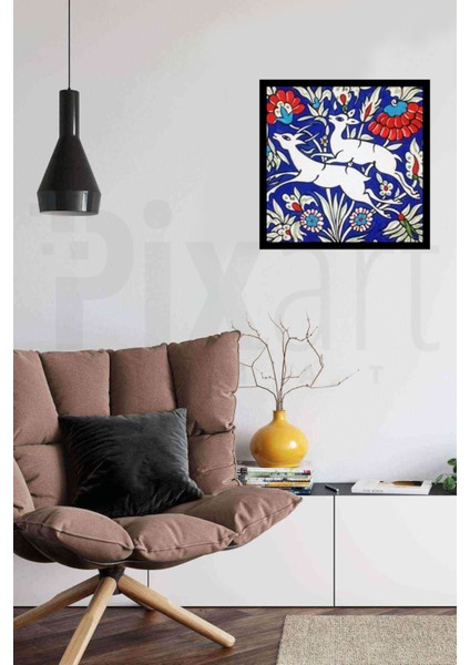Geyik Desen PixArt Sanat Elmas Mozaik Tablo Diamond Türkiye 52*52 modelleri