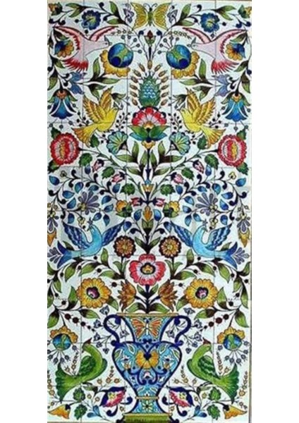 Çiçekler ve Kuşlar Pixart Sanat Elmas Mozaik Tablo Diamond Türkiye 37*77