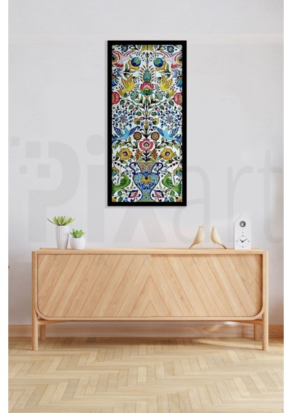 Çiçekler ve Kuşlar Pixart Sanat Elmas Mozaik Tablo Diamond Türkiye 37*77 modelleri