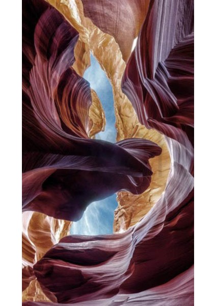 Krem Ve Mor Dalgalar 40 x 60 Elmas Mozaik Tablo