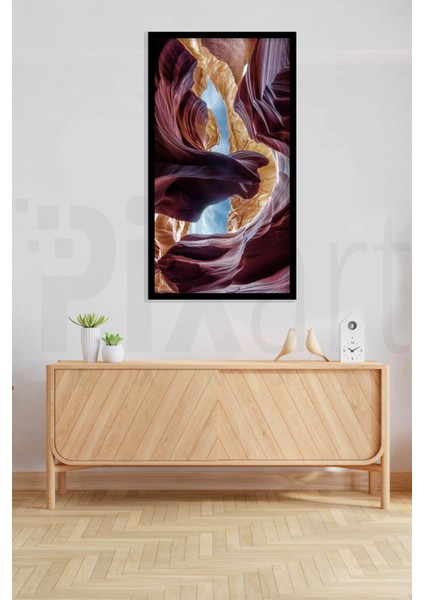 Krem Ve Mor Dalgalar 40 x 60 Elmas Mozaik Tablo modelleri