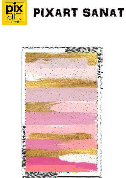 Noktalı Pembe Desen Pixart Sanat Elmas Mozaik Tablo Diamond Türkiye 43*73 fırsatları