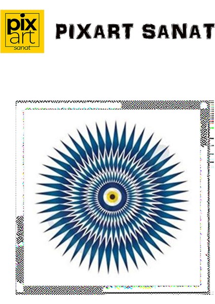 Küçük Nazar Boncuğu Pixart Sanat Elmas Mozaik Tablo Diamond Türkiye 38*38 fırsatları