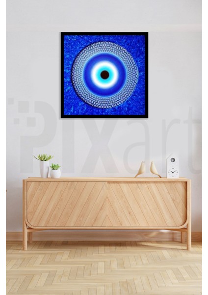 Mavi Nazar Pixart Sanat Elmas Mozaik Tablo Diamond Türkiye 53*53 modelleri