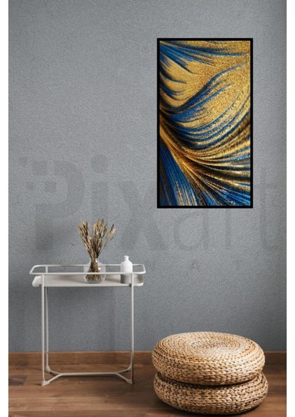 Lacivert Sarı Desen Pixart Sanat Elmas Mozaik Tablo Diamond Türkiye 50*86 modelleri