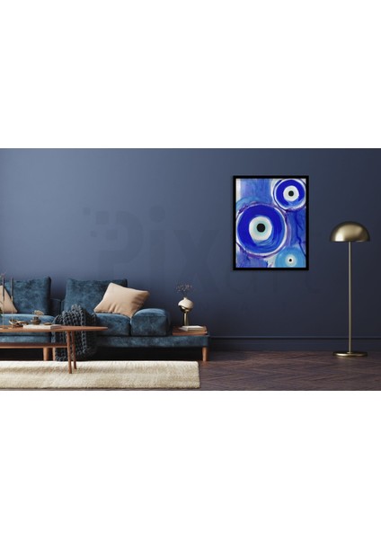 Nazar Boncuğu Tablo Pixart Sanat Elmas Mozaik Tablo Diamond Türkiye 47*60 modelleri