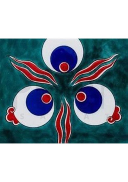 Yeşil Zeminde Desen Pixart Sanat Elmas Mozaik Tablo Diamond Türkiye 63*52