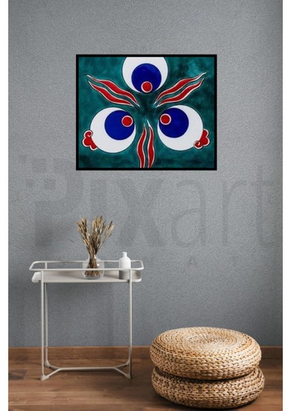 Yeşil Zeminde Desen Pixart Sanat Elmas Mozaik Tablo Diamond Türkiye 63*52 modelleri