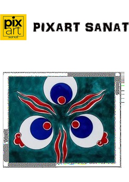 Yeşil Zeminde Desen Pixart Sanat Elmas Mozaik Tablo Diamond Türkiye 63*52 fırsatları