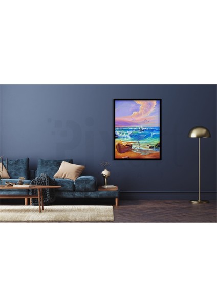 Denizdeki Dalgalar Pixaart Sanat Elmas Mozaik Tablo Diamond Türkiye 45 x 55 cm fiyatları