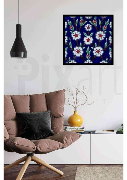 Beyaz Çiçekler Pixart Sanat Elmas Mozaik Tablo Diamond Türkiye 52*52 modelleri