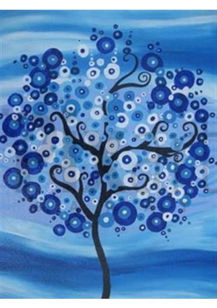 Ağaç Nazar Boncuğu Pixart Sanat Elmas Mozaik Tablo Diamond Türkiye 47*63