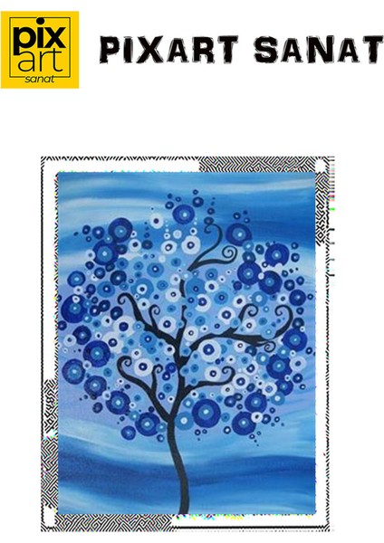 Ağaç Nazar Boncuğu Pixart Sanat Elmas Mozaik Tablo Diamond Türkiye 47*63 fırsatları