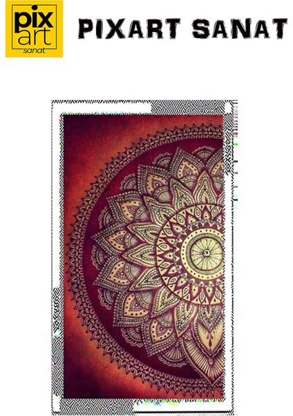 Bordo Tonlar Pixart Sanat Elmas Mozaik Tablo Diamond Türkiye 60*100 fırsatları