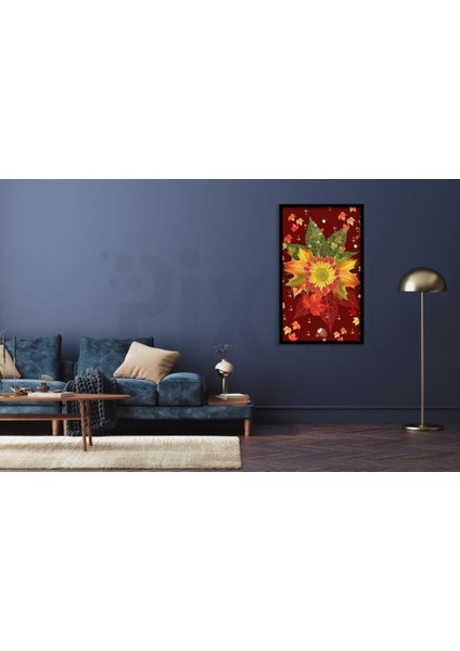 Sonbahar Temalı Yapraklar Pixart Sanat Elmas Mozaik Tablo Diamond TÜRKIYE45*78 fiyatları