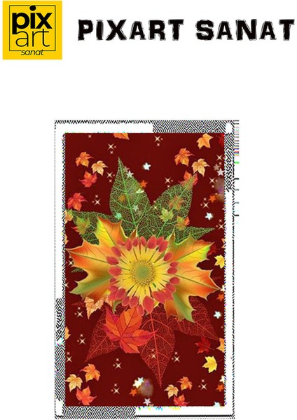 Sonbahar Temalı Yapraklar Pixart Sanat Elmas Mozaik Tablo Diamond TÜRKIYE45*78 fırsatları