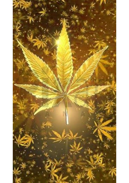 Altın Yaprak PixArt Sanat Elmas Mozaik Tablo Diamond Türkiye 45*78