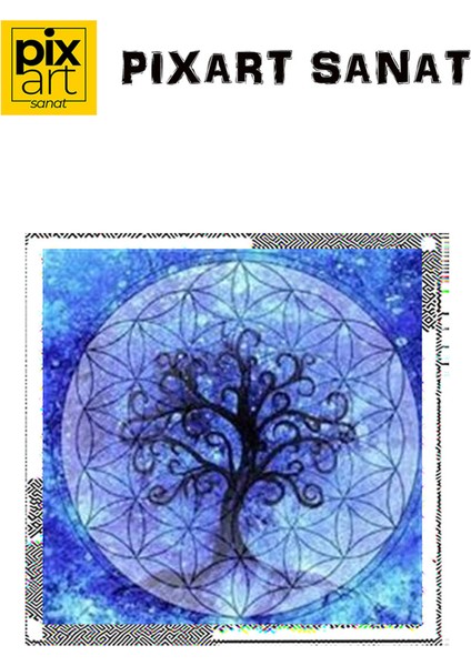 Hayat Ağacı Pixart Sanat Elmas Mozaik Tablo Diamond Türkiye 55*55 fırsatları