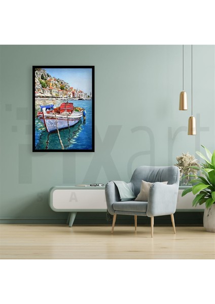 Balıkçı Kayığı Pixart Sanat Elmas Mozaik Tablo Diamond Türkiye 40 x 57 cm fiyatları