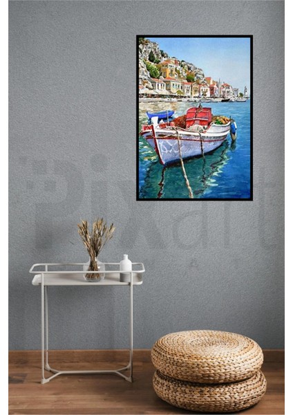Balıkçı Kayığı Pixart Sanat Elmas Mozaik Tablo Diamond Türkiye 40 x 57 cm modelleri
