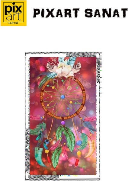 Renkli Daireler Pixart Sanat Elmas Mozaik Tablo Diamond Türkiye 53*71 fırsatları