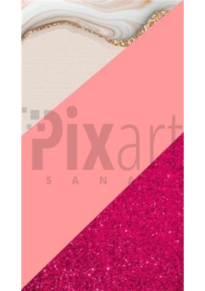 Pembe Tonlarda Desen Pixart Sanat Elmas Mozaik Tablo Diamond Türkiye 45*81