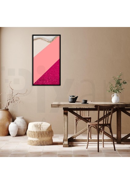 Pembe Tonlarda Desen Pixart Sanat Elmas Mozaik Tablo Diamond Türkiye 45*81 fiyatları