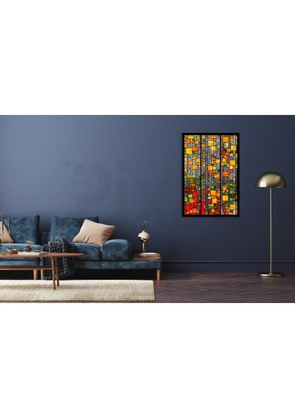 Renkli Kareler Pixart Sanat Elmas Mozaik Tablo Diamond Türkiye 38*55 fiyatları