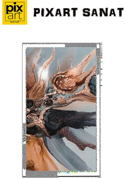 Bronz Desen Pixart Sanat Elmas Mozaik Tablo Diamond Türkiye 50*91 fırsatları