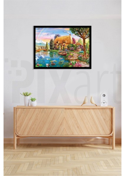 Hayal Evi Pixart Sanat Elmas Mozaik Tablo Diamond Türkiye 76 x 51 cm fiyatları