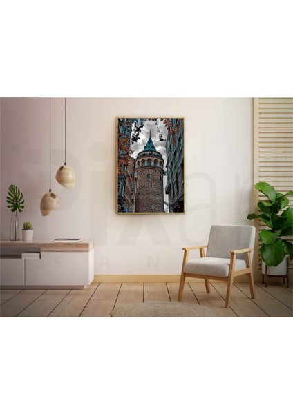 Sonbahar ve Galata Kulesi 37 x 69 Elmas Mozaik Tablo