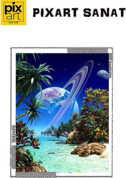 Gizemli Gezegenler Pixaart Sanat Elmas Mozaik Tablo Diamond Türkiye 45 x 60 cm fırsatları