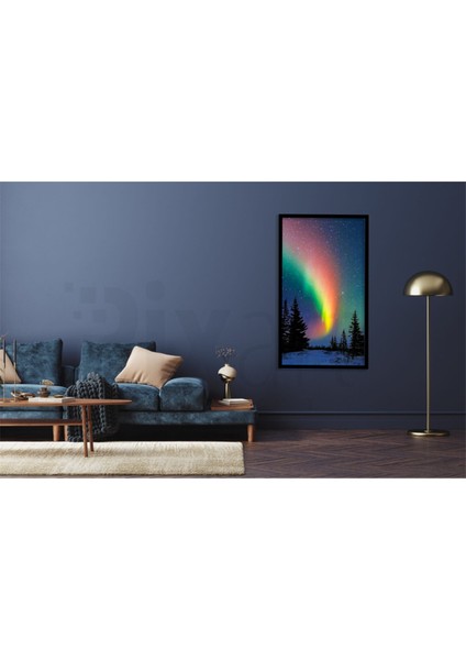 Renkli Kuzey Isiklari 40 x 60 Elmas Mozaik Tablo fiyatları