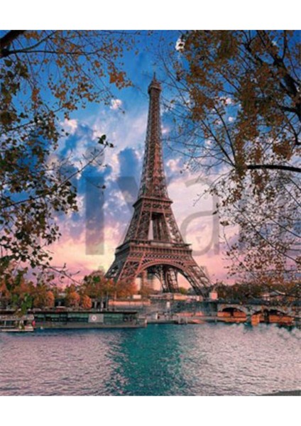Paris Eyfel Kulesi 38 x 69 Elmas Mozaik Tablo