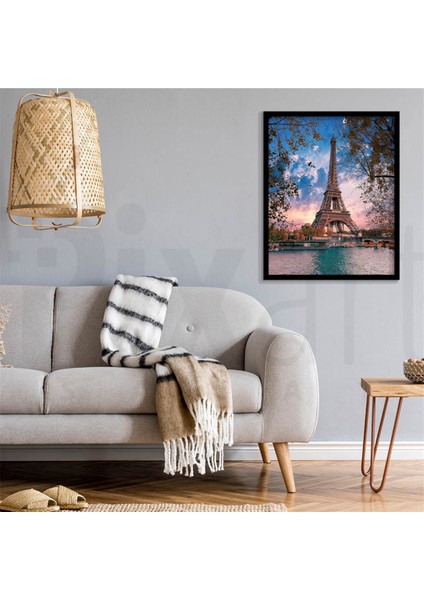 Paris Eyfel Kulesi 38 x 69 Elmas Mozaik Tablo