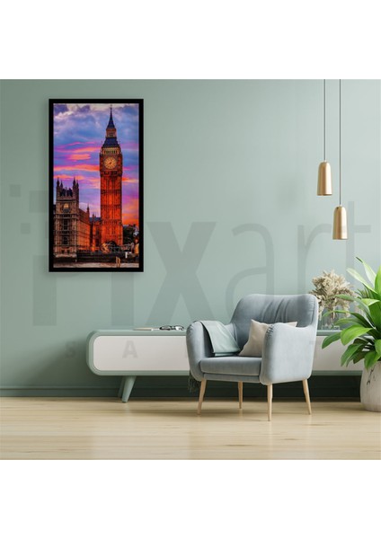 Aksam Ustu Kiz Kulesi 50 x 40 Elmas Mozaik Tablo