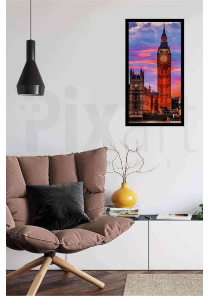 Aksam Ustu Kiz Kulesi 50 x 40 Elmas Mozaik Tablo
