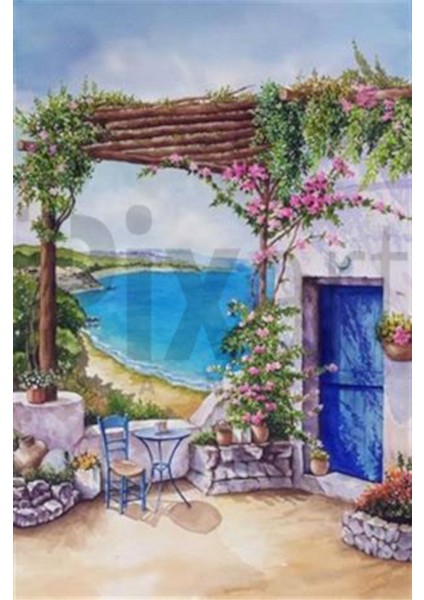 Taş Ev Pixart Sanat Elmas Mozaik Tablo Diamond Türkiye 40 x 60 cm