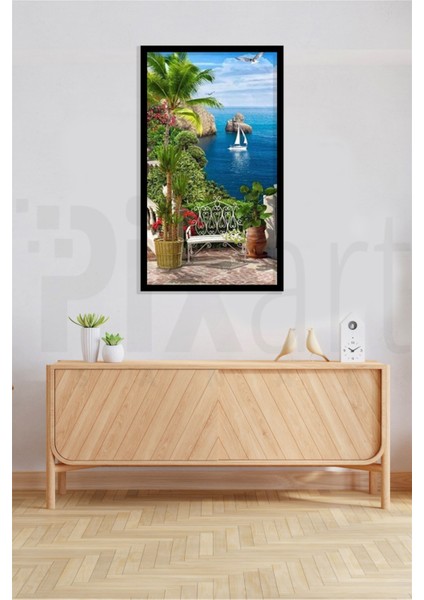Deniz Kıyısı Pixart Sanat Elmas Mozaik Tablo Diamond Türkiye 41 x 69 cm modelleri