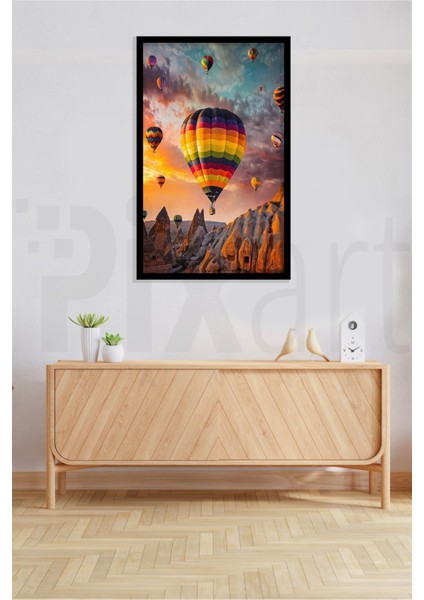 Kapadokya Ve Ucan Balonlar 40 x 60 Elmas Mozaik Tablo modelleri
