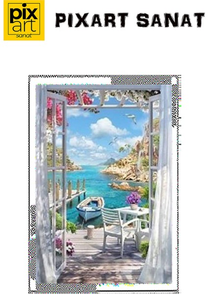 Yaz Balkonu Pixart Sanat Elmas Mozaik Tablo Diamond Türkiye 40 x 55 cm fırsatları
