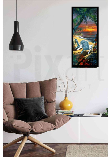 Günbatımı Pixart Sanat Elmas Mozaik Tablo Diamond Türkiye 25 x 58 cm fiyatları