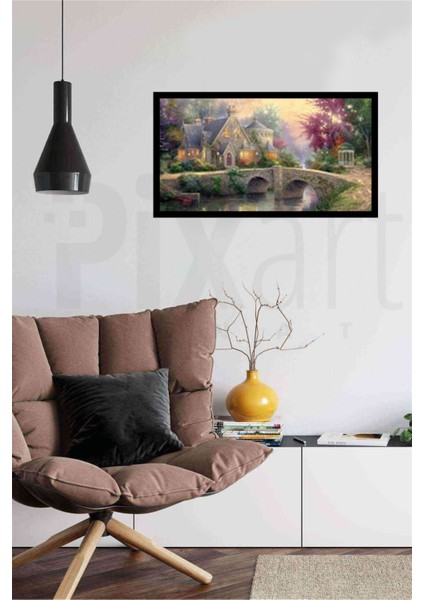 Taş Köprüde Malikane Pixart Sanat Elmas Mozaik Tablo Diamond Türkiye 89 x 51 cm fiyatları