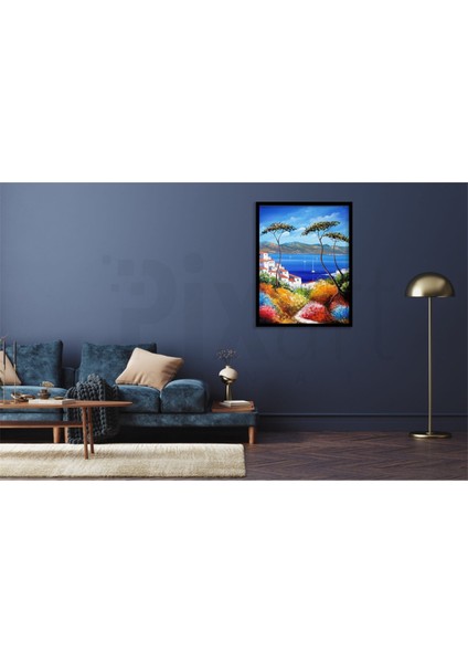 Çalılar Arasından Deniz Pixart Sanat Elmas Mozaik Tablo Diamond Türkiye 41 x 55 cm fiyatları