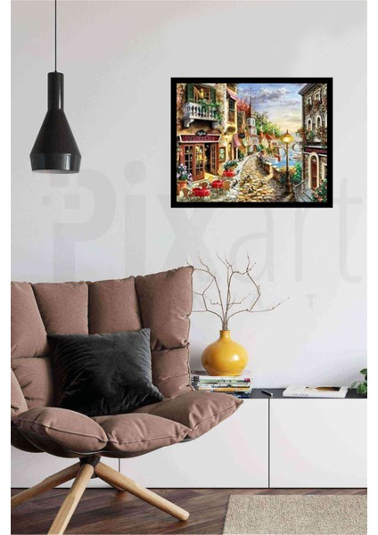 Venedikte Restaurant Pixart Sanat Elmas Mozaik Tablo Diamond Türkiye 61 x 51 cm fiyatları